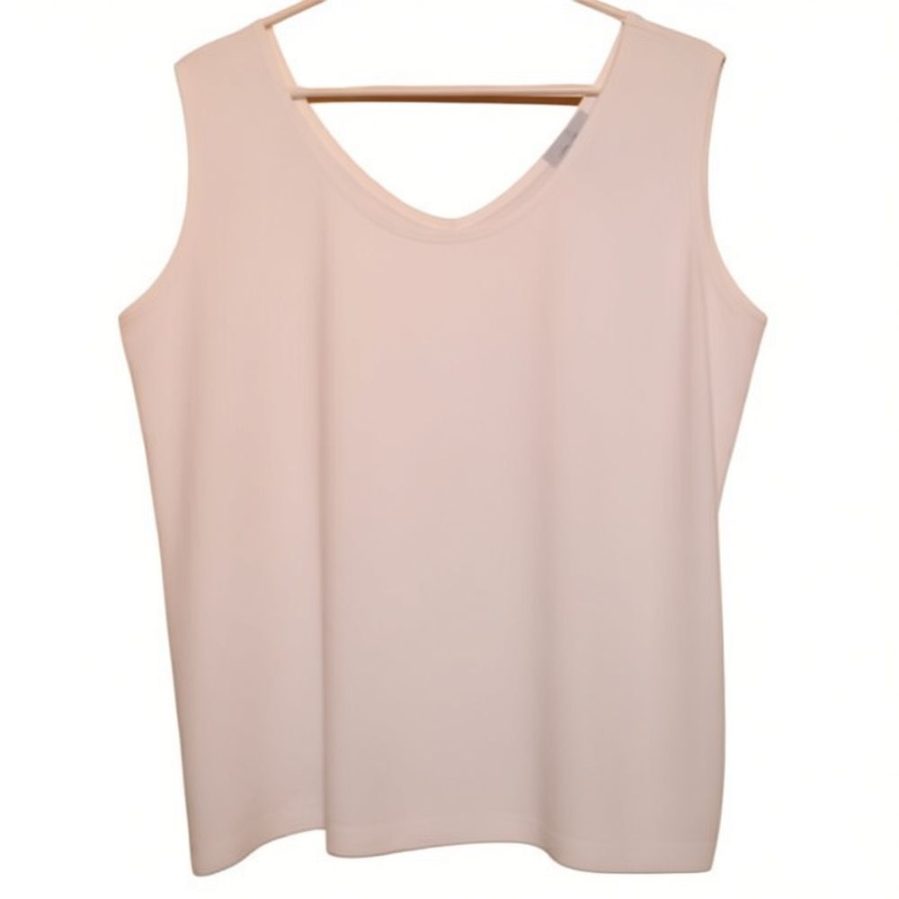 Clear Sky White Undershirt Reversible 2-in-1 Activewear Tank Top Casual Size 2X!